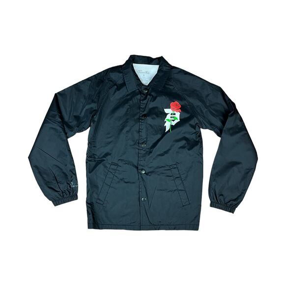 Primitive Heartbreakers Club Skateboarding Rose Graphic Black Jacket  Youth Sz M - Picture 1 of 7